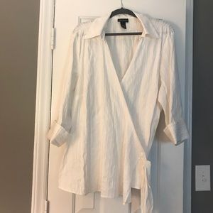 White wrap shirt